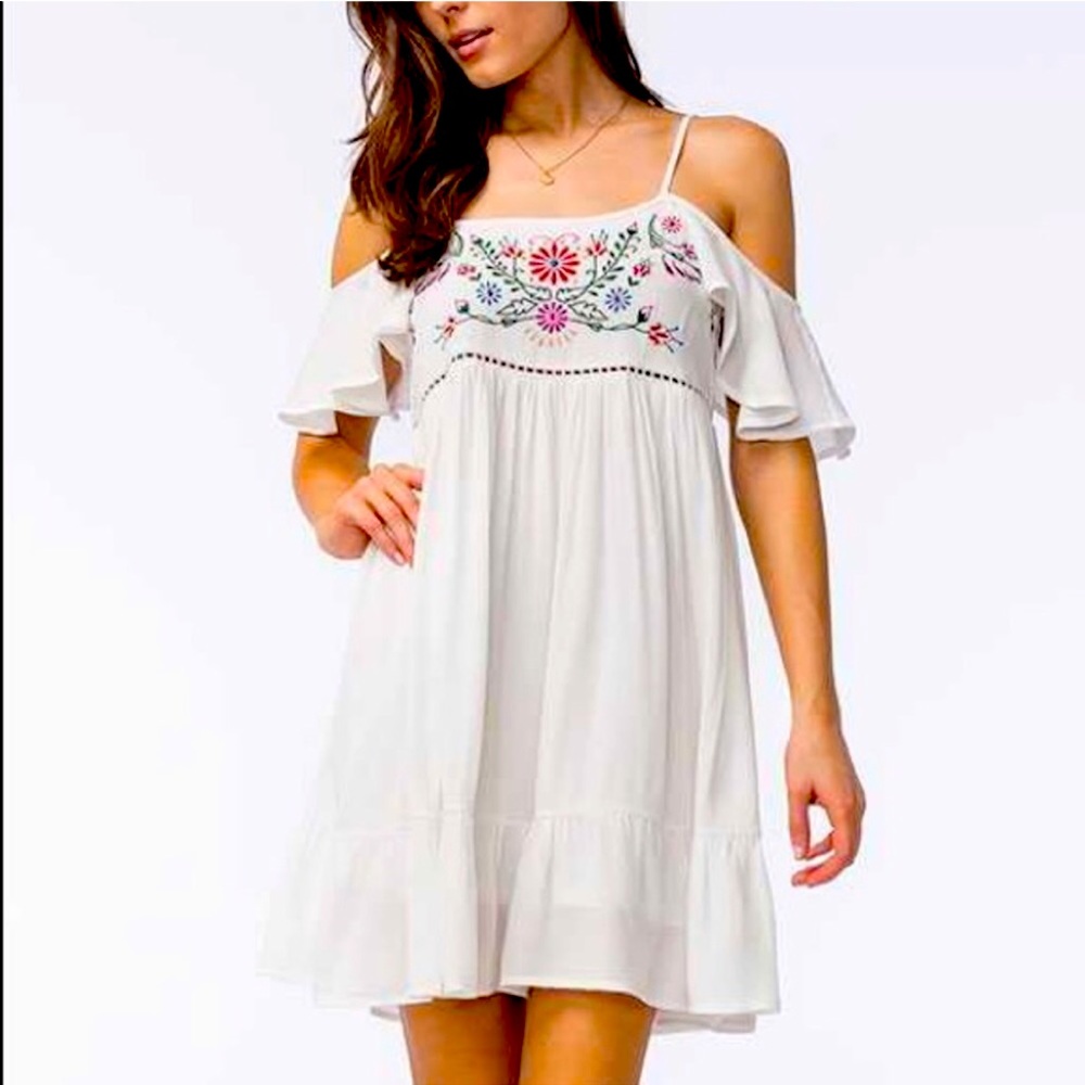 Anthropologie embroidered dress